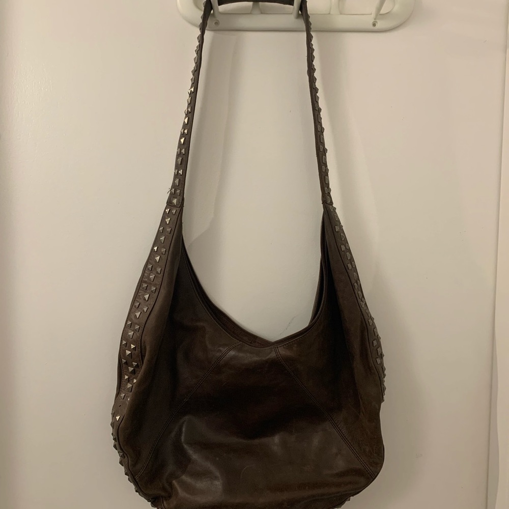 Danier Leather studded hobo bag